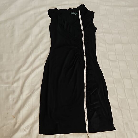 Ralph Lauren Women's Ruffled Midi Dress Black 4 - Picture 11 of 16